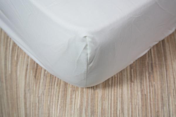 Fitted Sheet, Extra Length, Brushed Cotton (100%), White