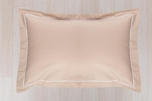 Pillowcase, Baroque (Oxford) with Satin Stitch, 100% Cotton